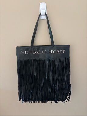 Victoria's Secret Black Fringe Tote